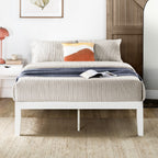 Cadre de lit plateforme classique en bois massif de 16 pouces, disponible en plusieurs finitions
