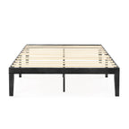 Cadre de lit plateforme classique en bois massif de 16 pouces, disponible en plusieurs finitions
