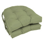 Coussins de chaise d'intérieur en sergé en forme de U de 16 pouces (ensemble de 2, 4 ou 6) - 16 x 16