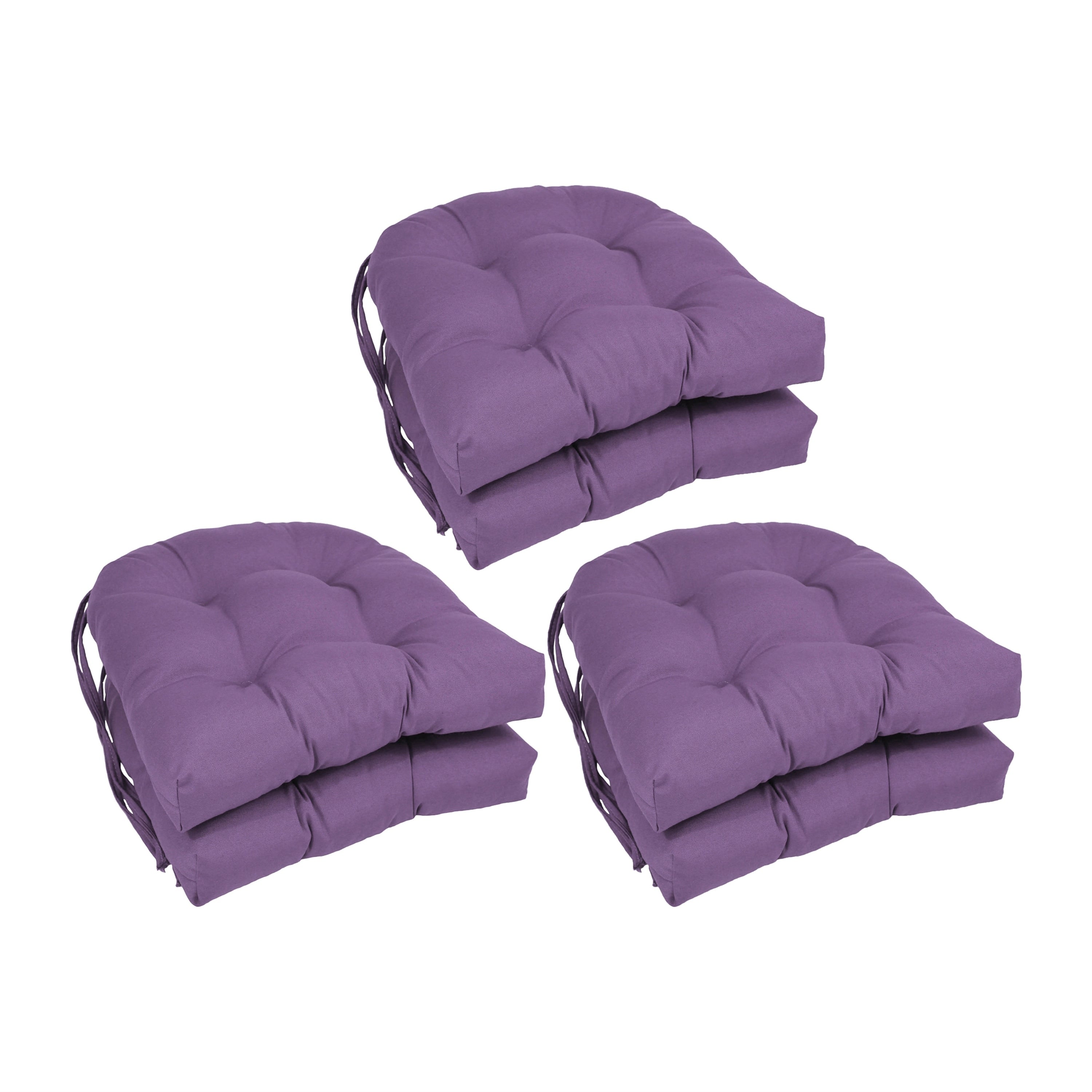 Coussins de chaise d'intérieur en sergé en forme de U de 16 pouces (ensemble de 2, 4 ou 6) - 16 x 16