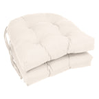 Coussins de chaise d'intérieur en sergé en forme de U de 16 pouces (ensemble de 2, 4 ou 6) - 16 x 16