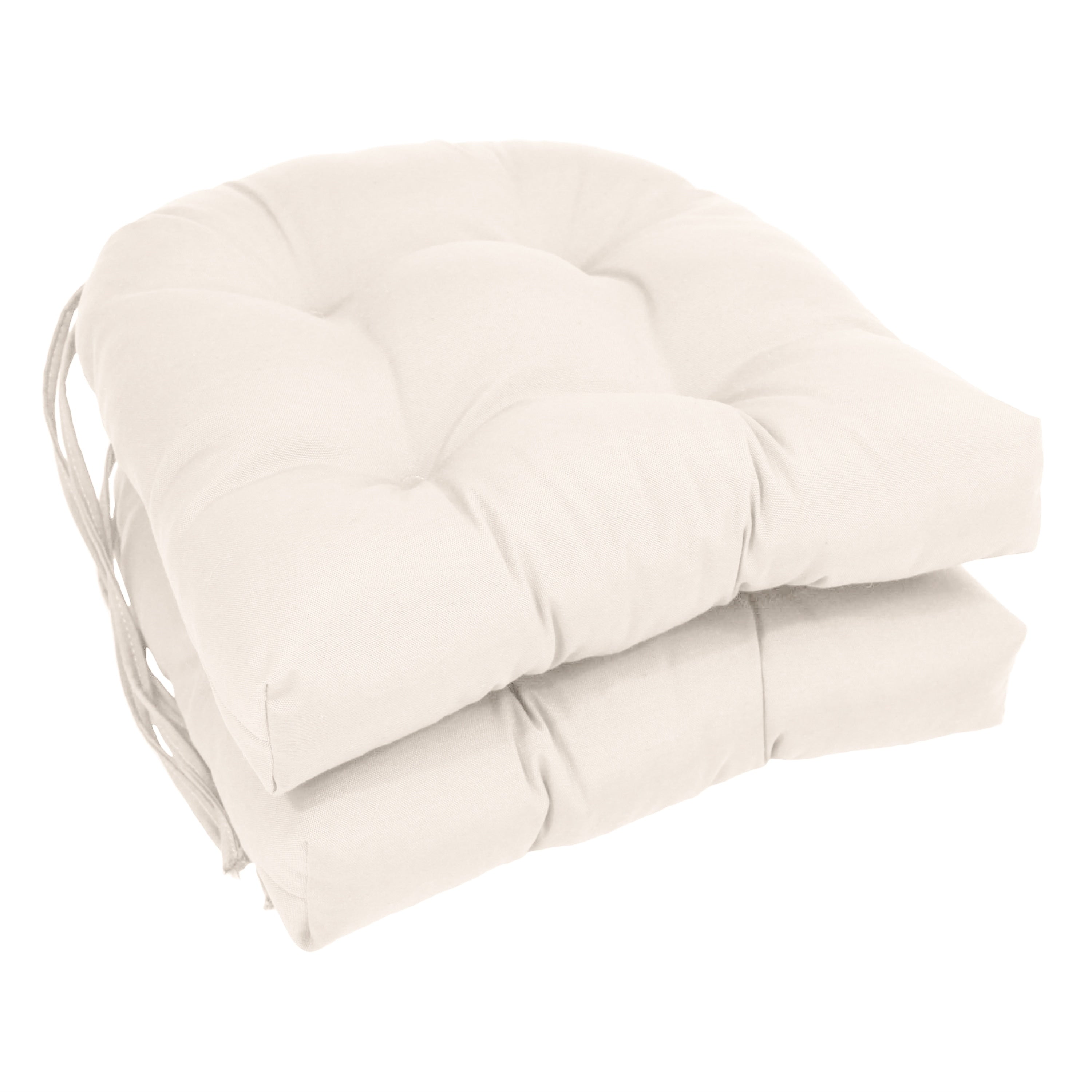 Coussins de chaise d'intérieur en sergé en forme de U de 16 pouces (ensemble de 2, 4 ou 6) - 16 x 16