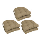 Coussins de chaise d'intérieur en sergé en forme de U de 16 pouces (ensemble de 2, 4 ou 6) - 16 x 16
