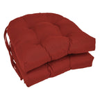Coussins de chaise d'intérieur en sergé en forme de U de 16 pouces (ensemble de 2, 4 ou 6) - 16 x 16
