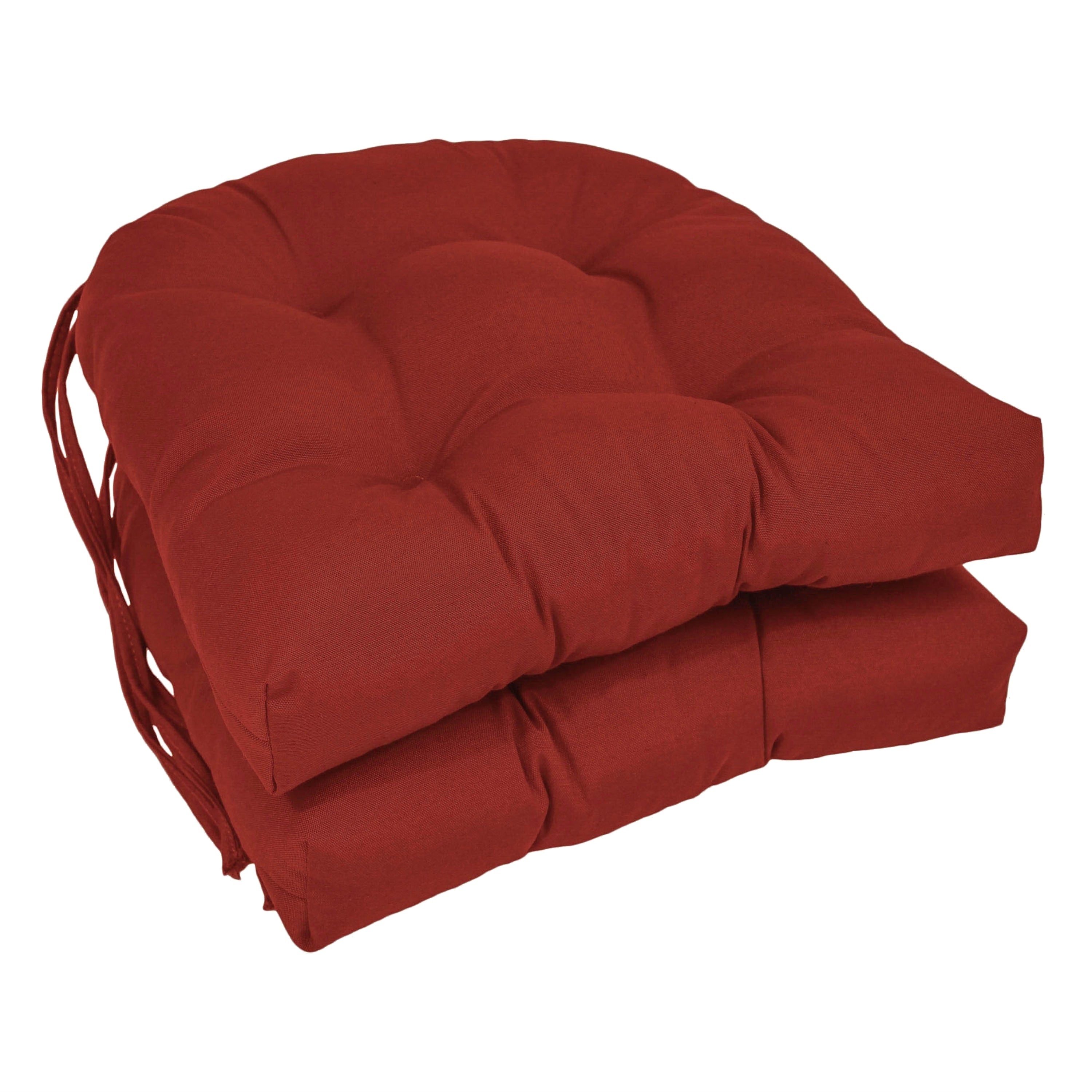 Coussins de chaise d'intérieur en sergé en forme de U de 16 pouces (ensemble de 2, 4 ou 6) - 16 x 16