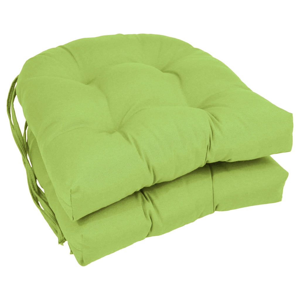 Coussins de chaise d'intérieur en sergé en forme de U de 16 pouces (ensemble de 2, 4 ou 6) - 16 x 16