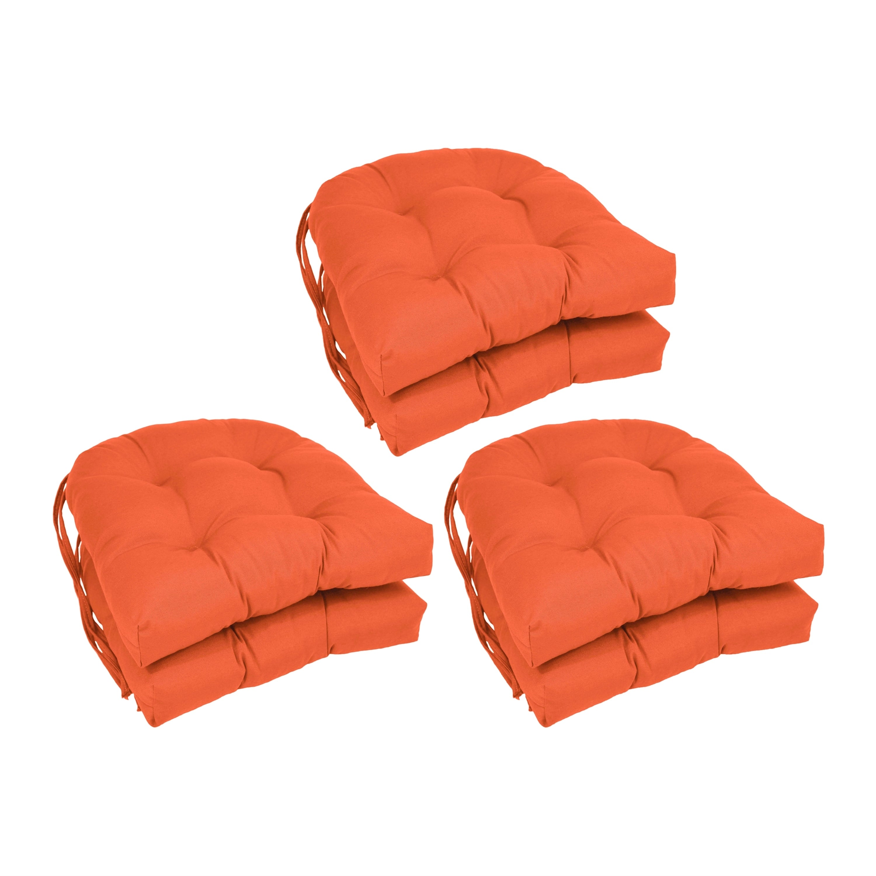 Coussins de chaise d'intérieur en sergé en forme de U de 16 pouces (ensemble de 2, 4 ou 6) - 16 x 16