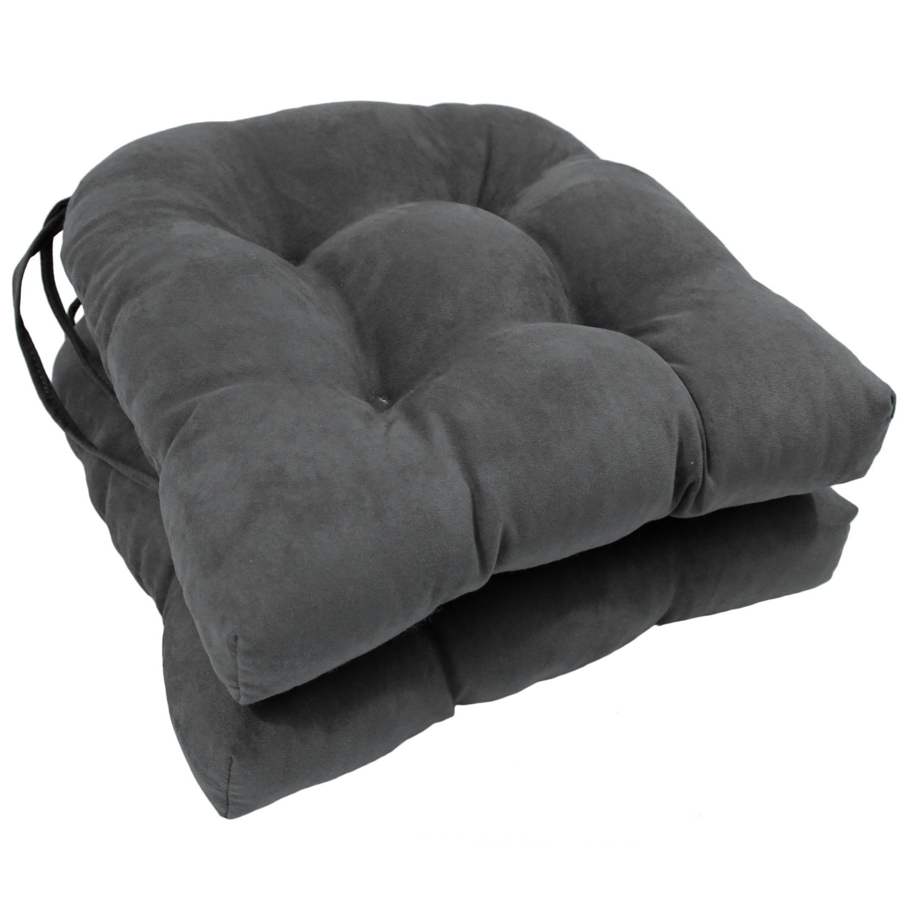 Coussins de chaise d'intérieur en microsuède en forme de U de 16 pouces (lot de 2, 4 ou 6)