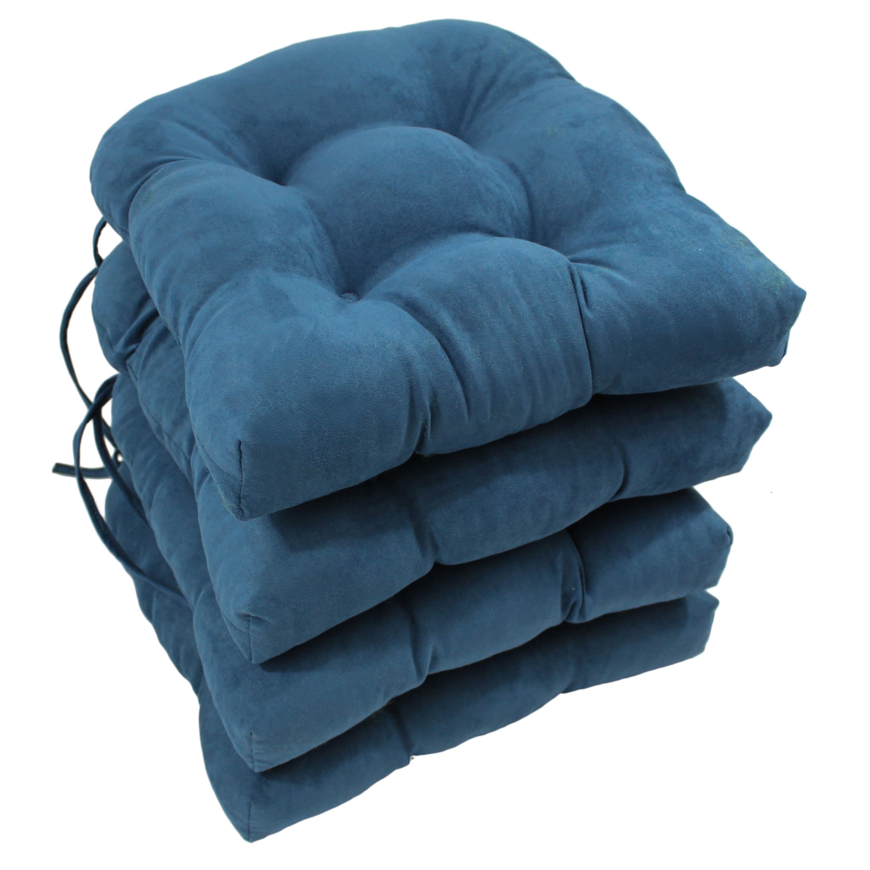 Coussins de chaise d'intérieur en microsuède en forme de U de 16 pouces (lot de 2, 4 ou 6)