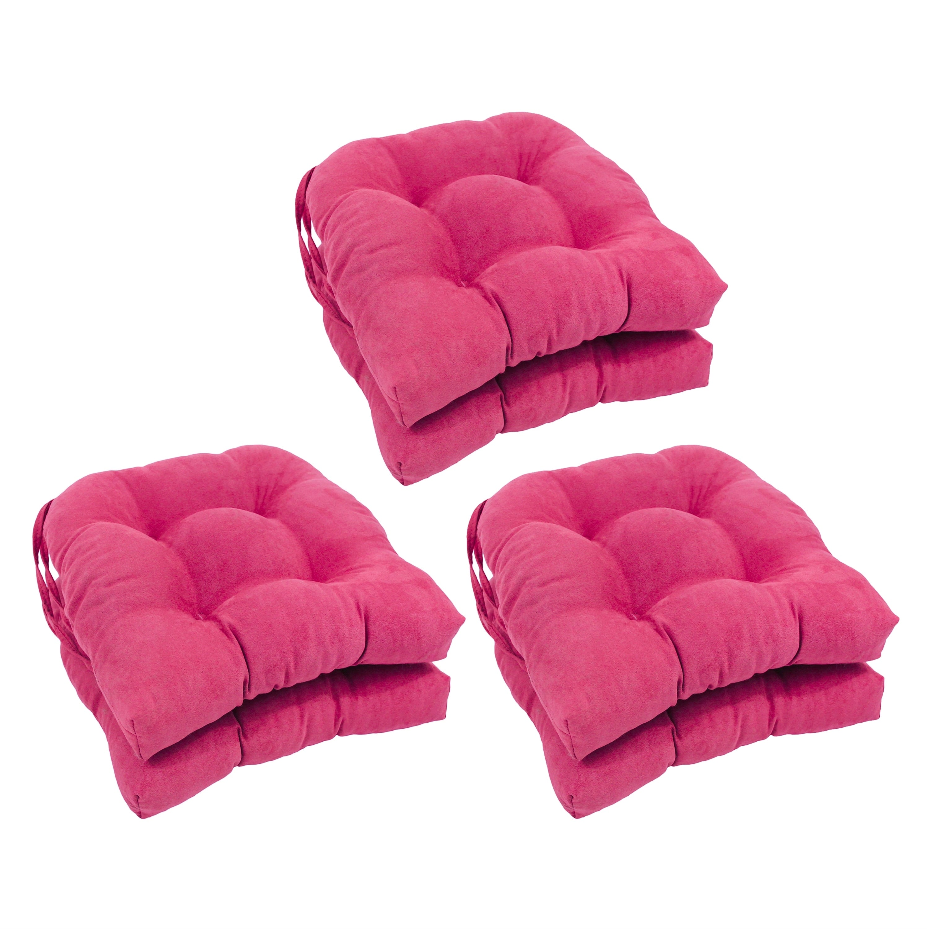 Coussins de chaise d'intérieur en microsuède en forme de U de 16 pouces (lot de 2, 4 ou 6)