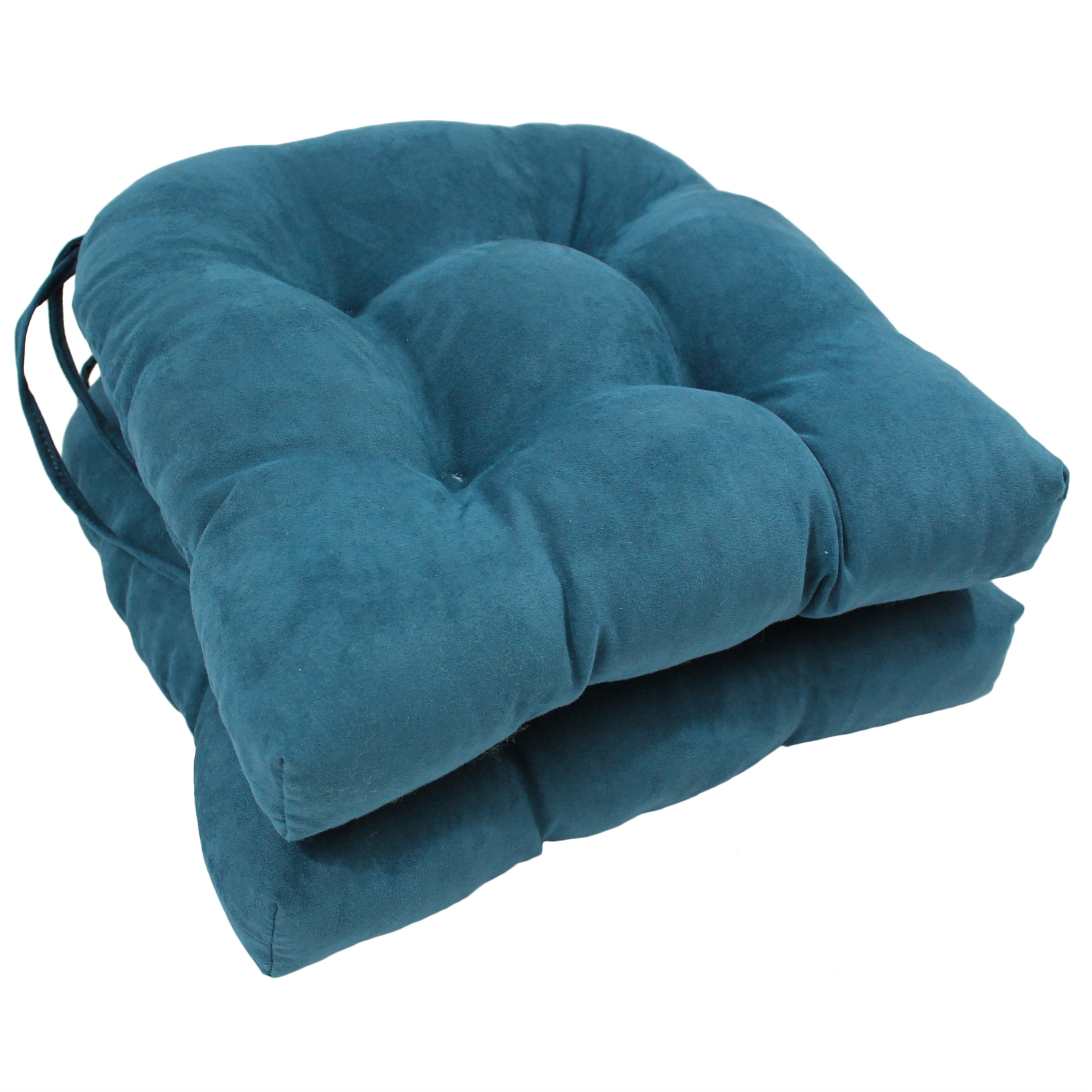 Coussins de chaise d'intérieur en microsuède en forme de U de 16 pouces (lot de 2, 4 ou 6)