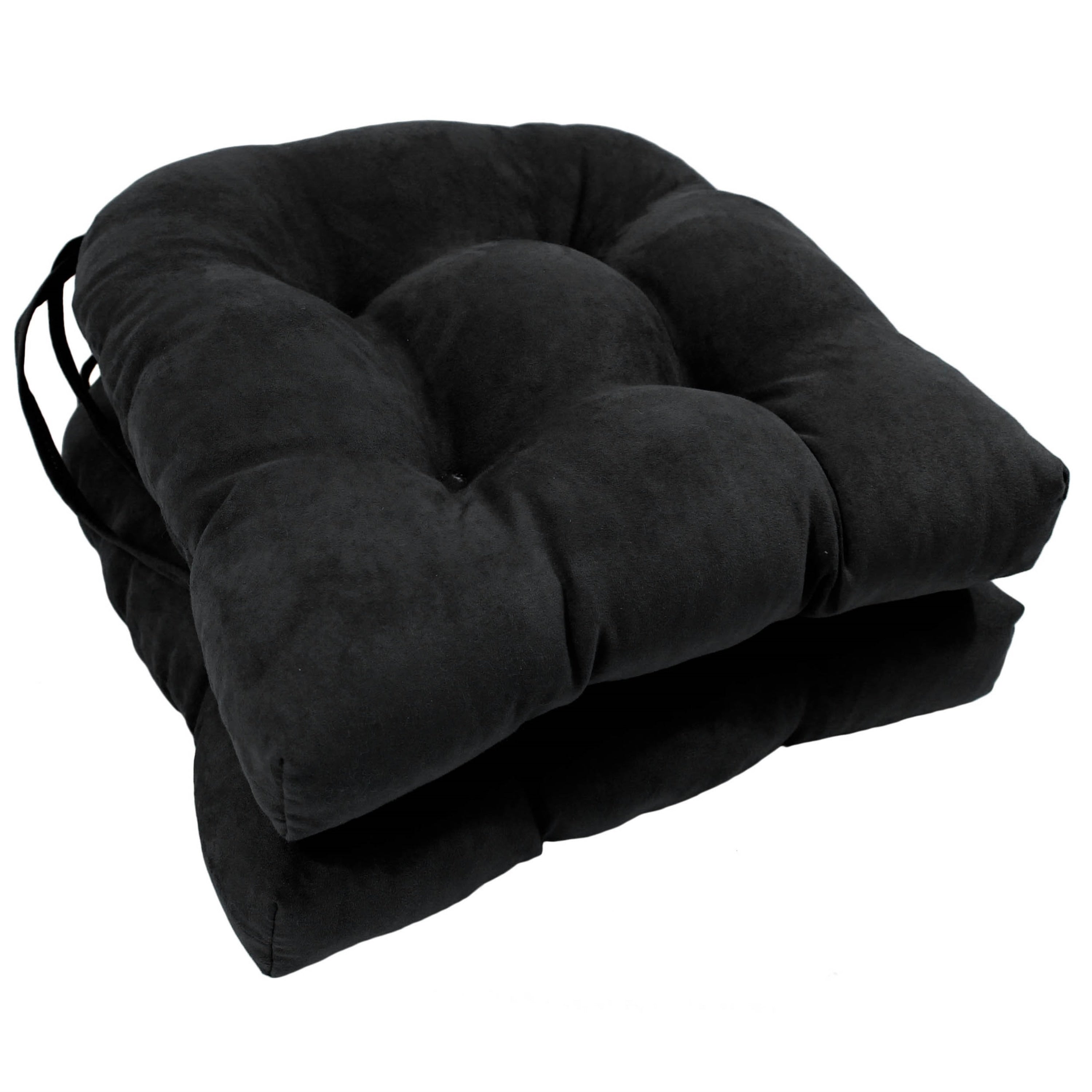 Coussins de chaise d'intérieur en microsuède en forme de U de 16 pouces (lot de 2, 4 ou 6)