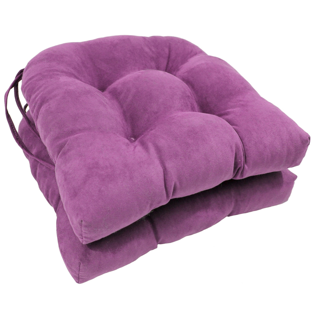 Coussins de chaise d'intérieur en microsuède en forme de U de 16 pouces (lot de 2, 4 ou 6)