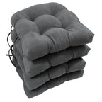 Coussins de chaise d'intérieur en microsuède en forme de U de 16 pouces (lot de 2, 4 ou 6)