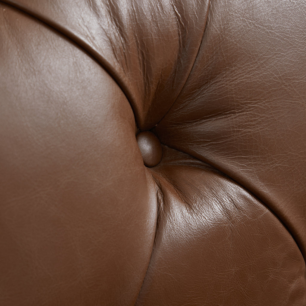 Durango Chesterfield Brown Top Grain Leather Tufted Sofa