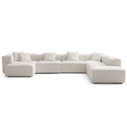 Canapé sectionnel modulaire Freedom beige à extrémité ouverte