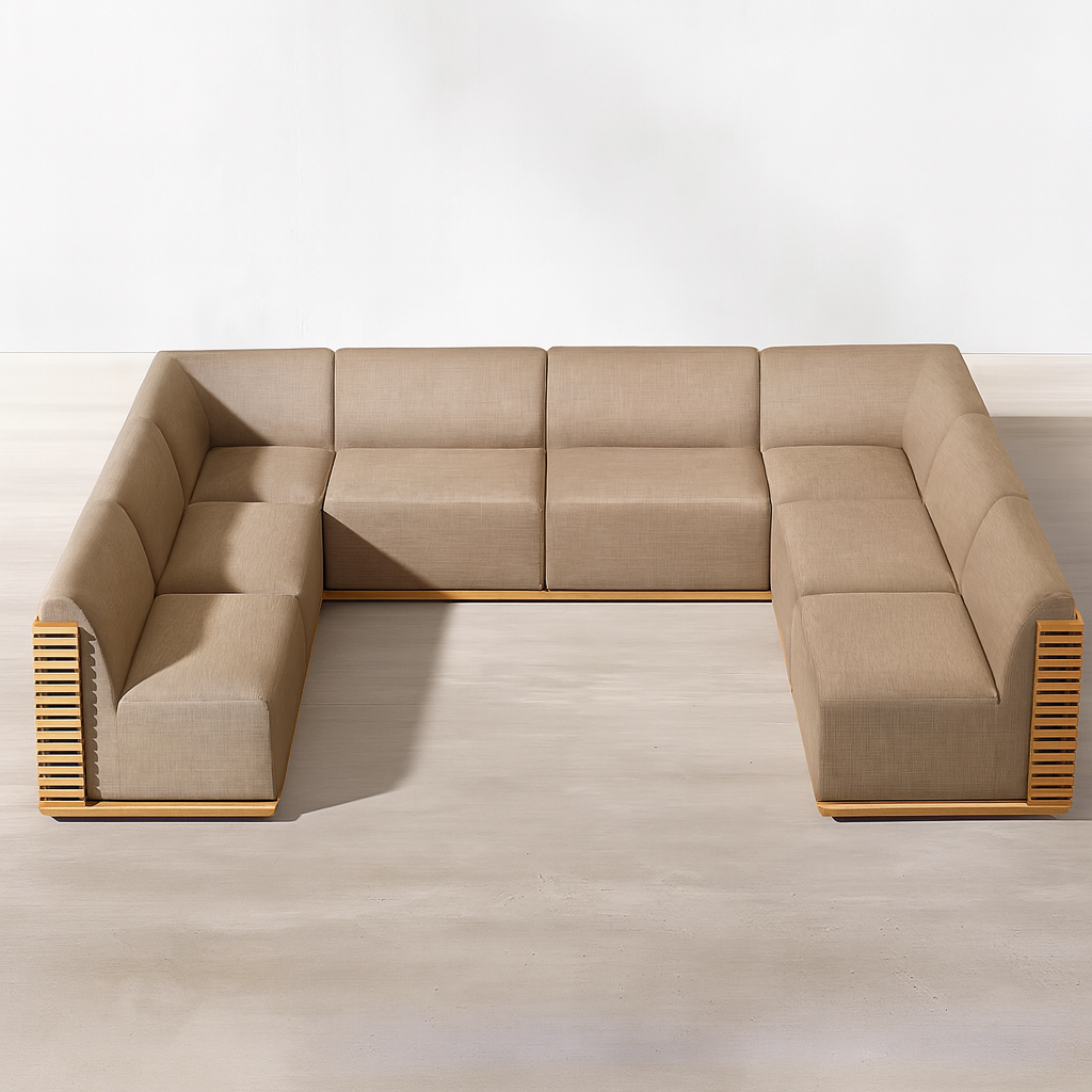 Solana Designer Teak Outdoor Sofa & Lounge Set