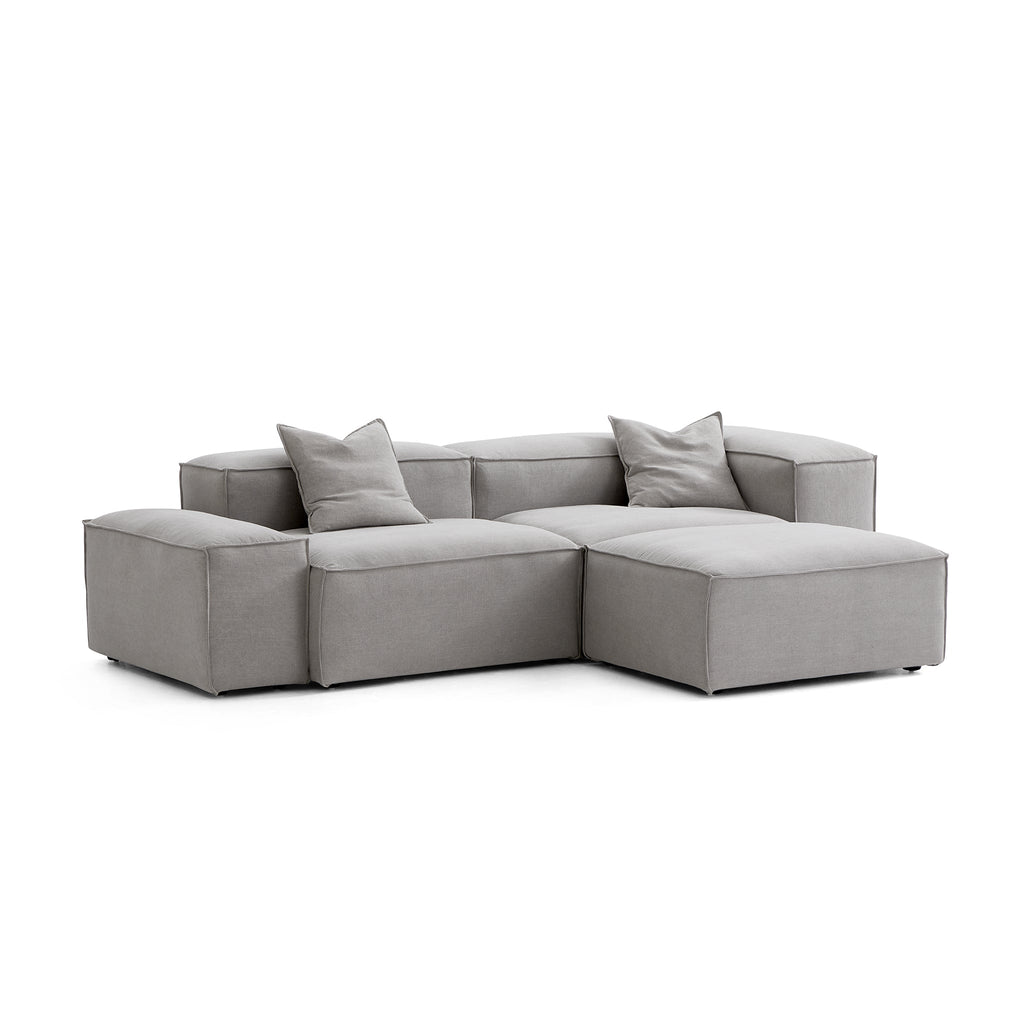 Canapé modulable Freedom beige avec pouf