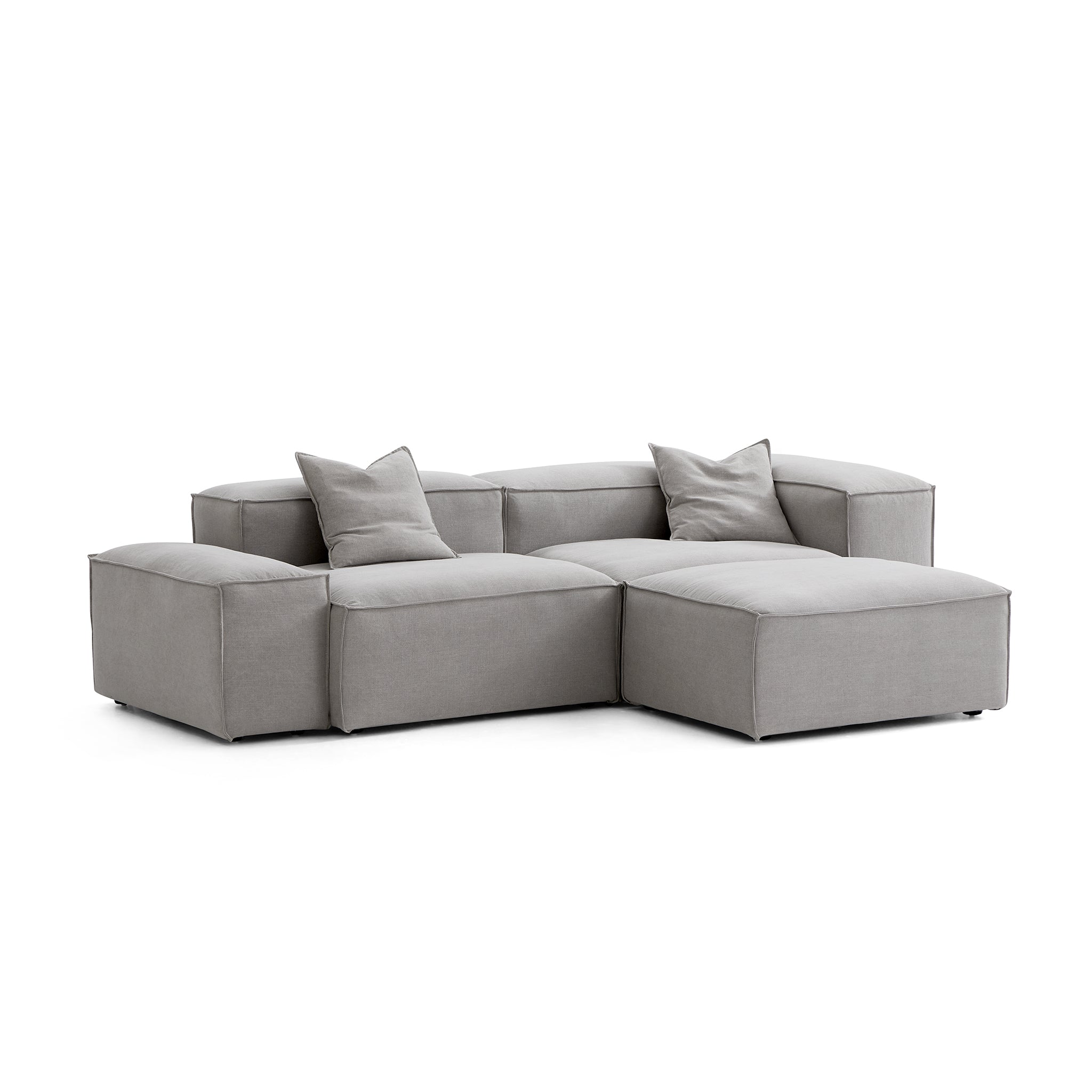 Canapé modulable Freedom beige avec pouf