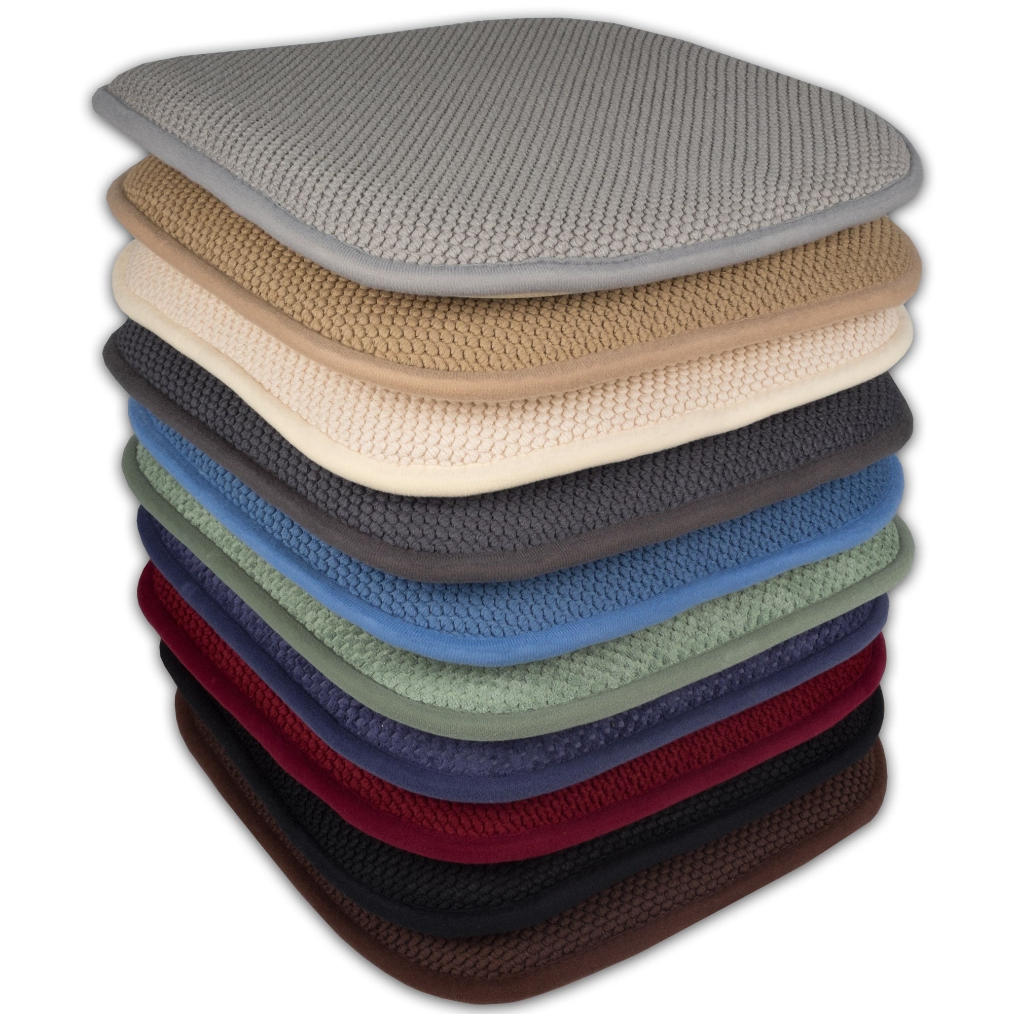 16-in. Square Non-slip Memory Foam Seat Cushions (2 OR 4) - 16 X 16