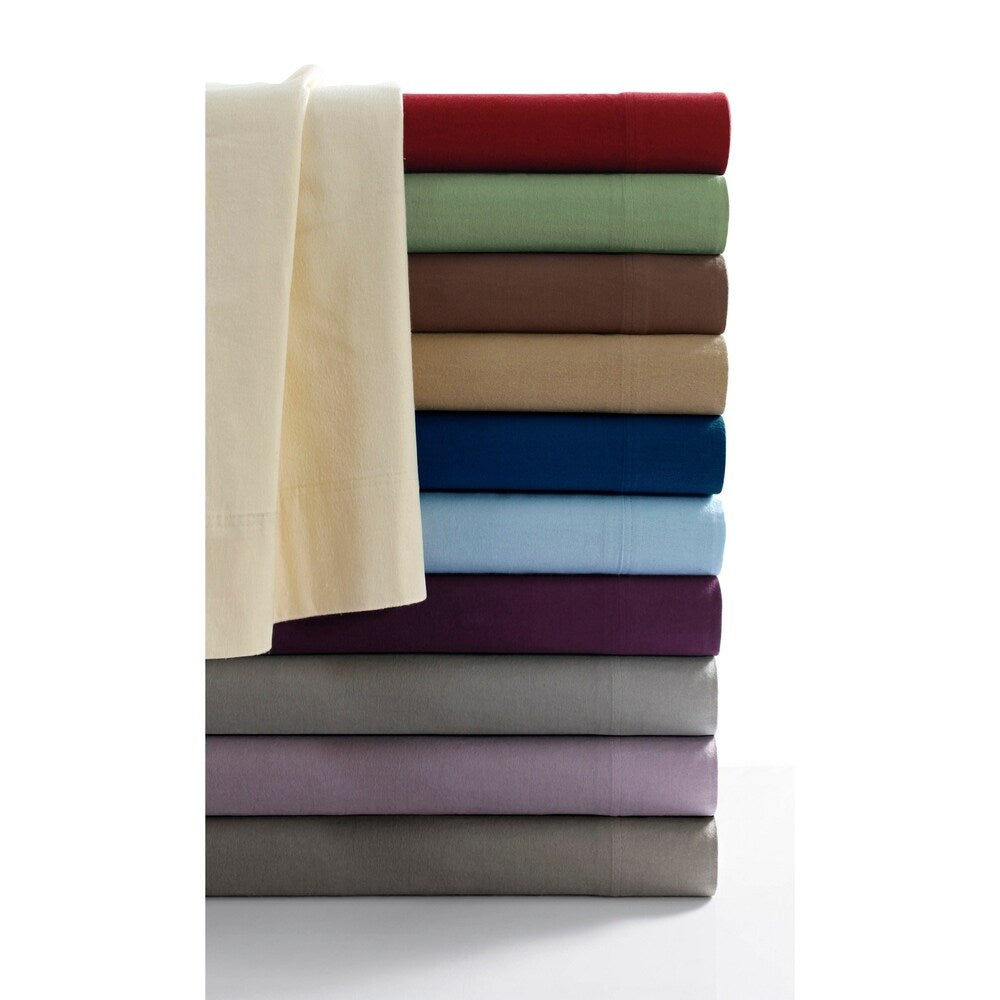 Parure de lit en flanelle douillette 170 g/m² avec poches extra profondes