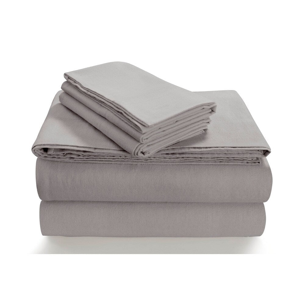 Parure de lit en flanelle douillette 170 g/m² avec poches extra profondes
