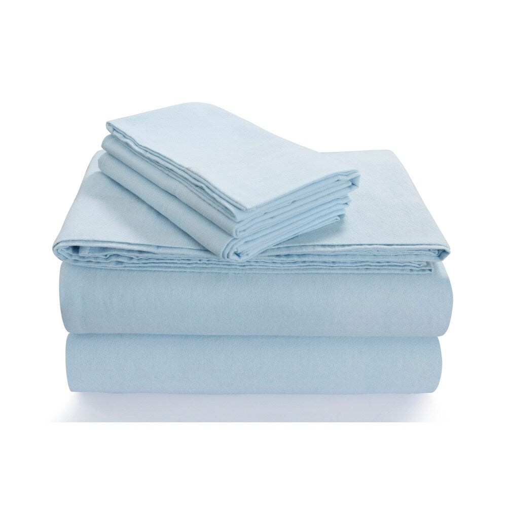 Parure de lit en flanelle douillette 170 g/m² avec poches extra profondes