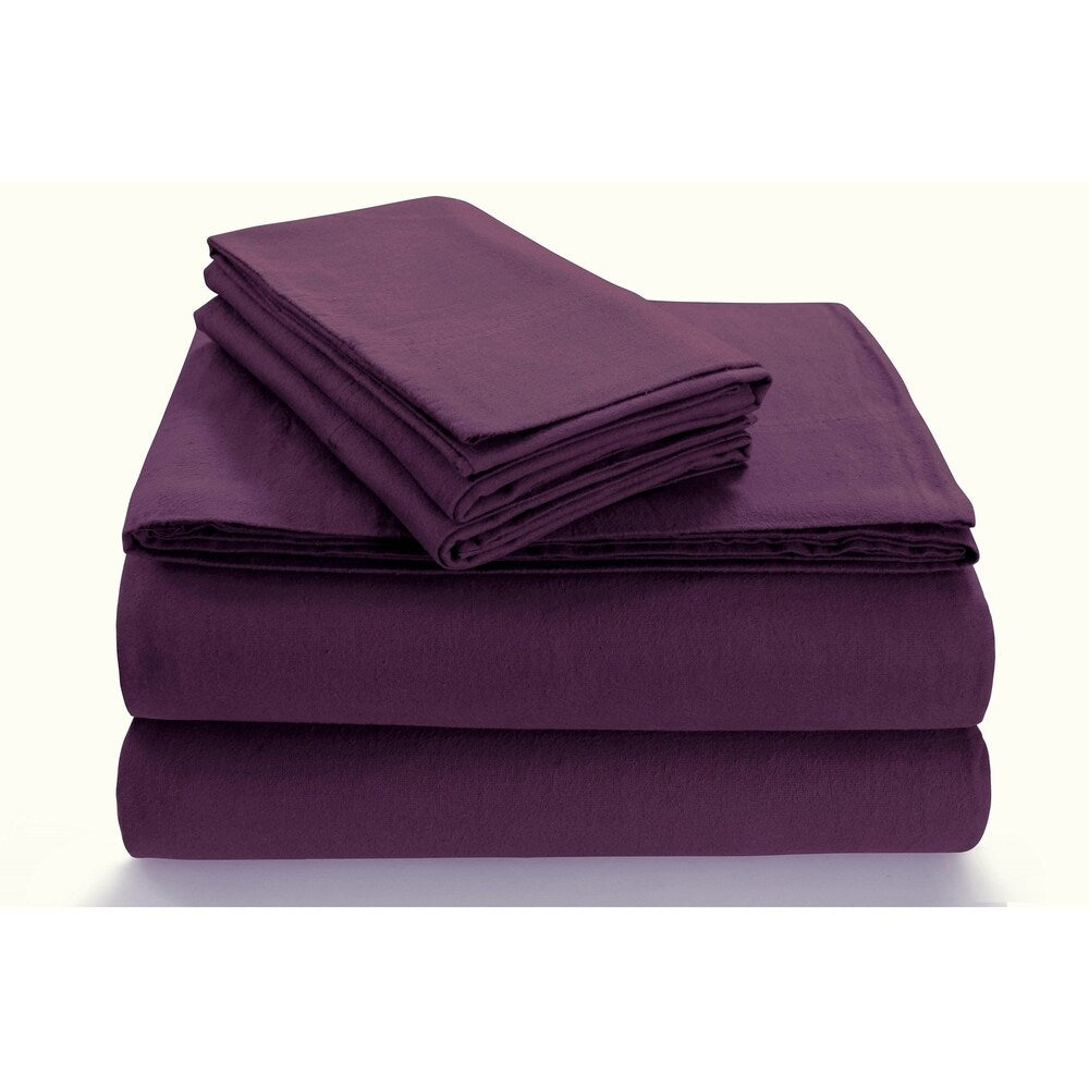 Parure de lit en flanelle douillette 170 g/m² avec poches extra profondes