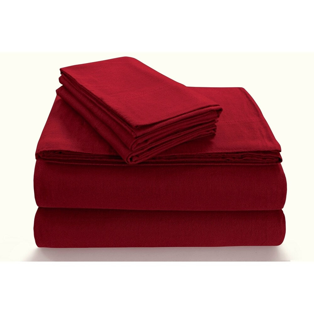 Parure de lit en flanelle douillette 170 g/m² avec poches extra profondes