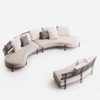Maui Outdoor Curved Wicker Sectional Sofa Set