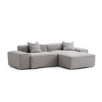 Canapé modulaire Freedom gris neuf avec pouf