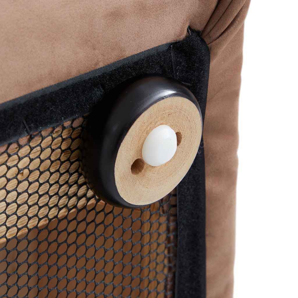 Ensemble de canapés d'angle de luxe minimaliste en tissu marron