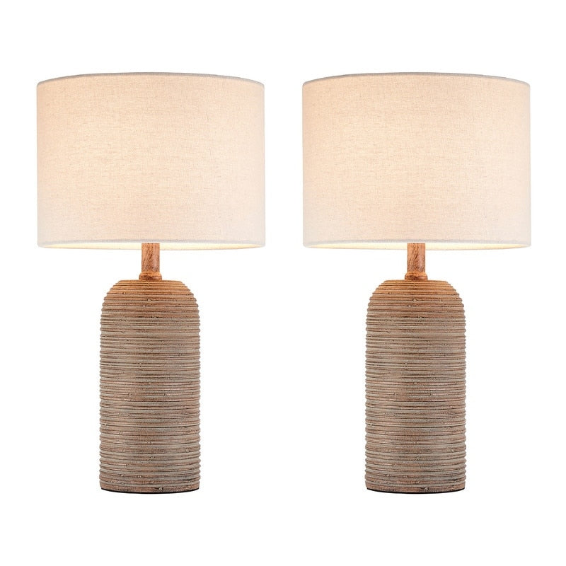 Ensemble de lampes de table de ferme KAWOTI avec ampoules LED (lot de 2) - L 26,7 x H 47,7 cm