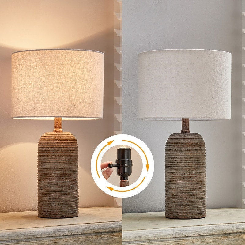 Ensemble de lampes de table de ferme KAWOTI avec ampoules LED (lot de 2) - L 26,7 x H 47,7 cm