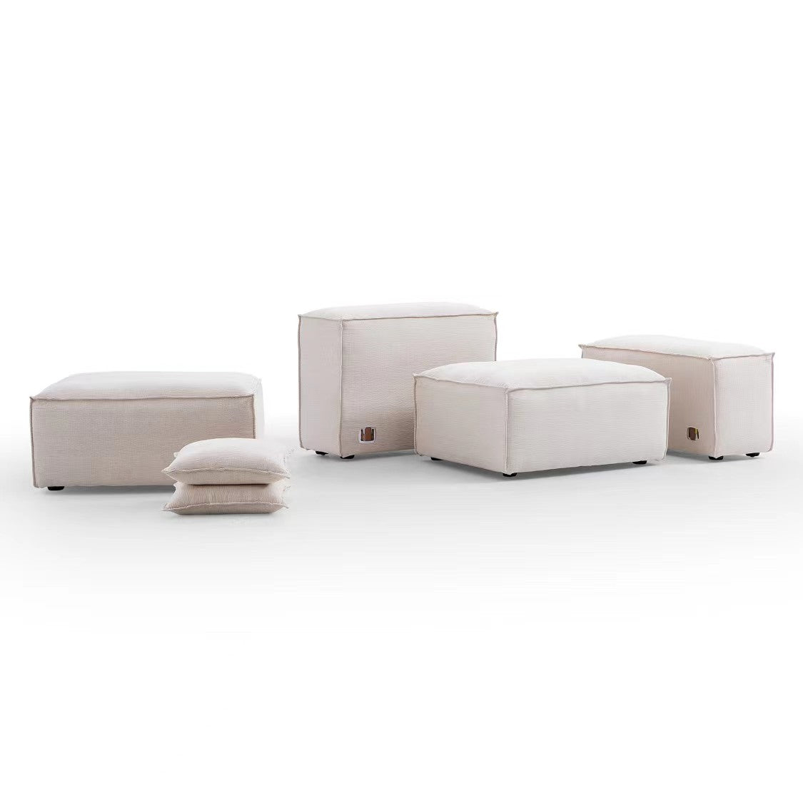 Canapé sectionnel modulaire Freedom kaki à extrémité ouverte