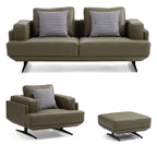 Ensemble de canapés Olivia en cuir véritable pleine fleur