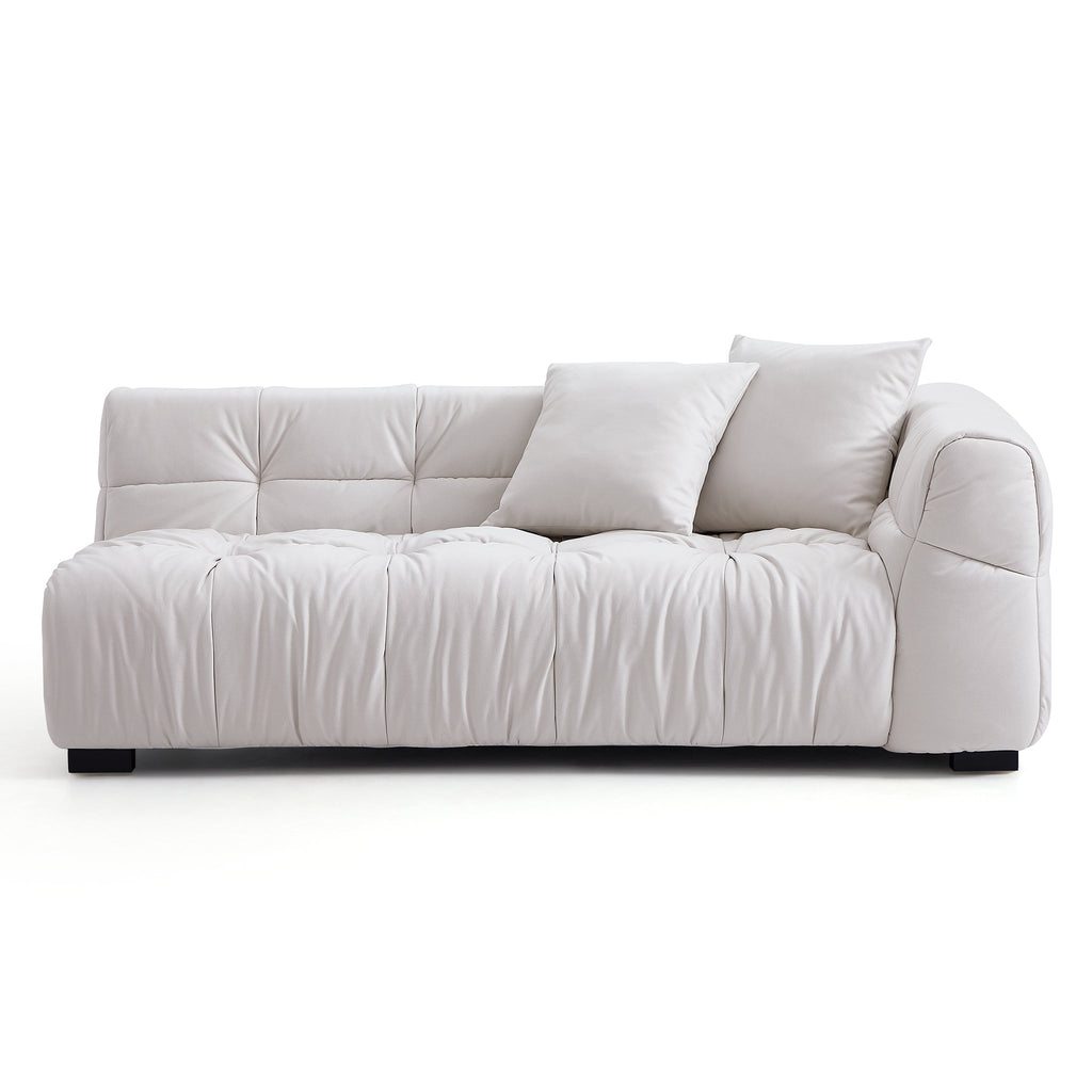 Boba Cream Leathaire Sectional Sofa