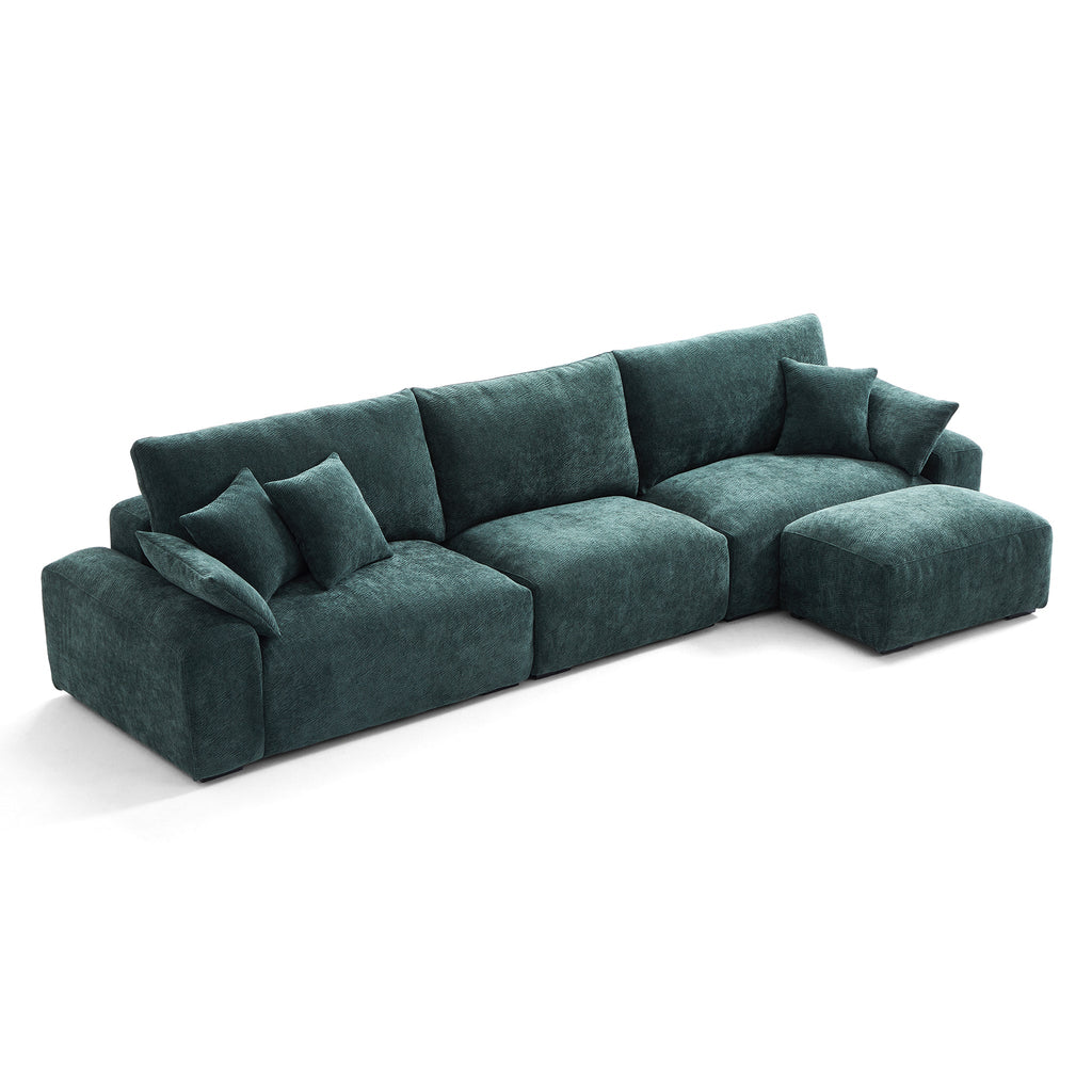 Le canapé et le pouf Empress Green