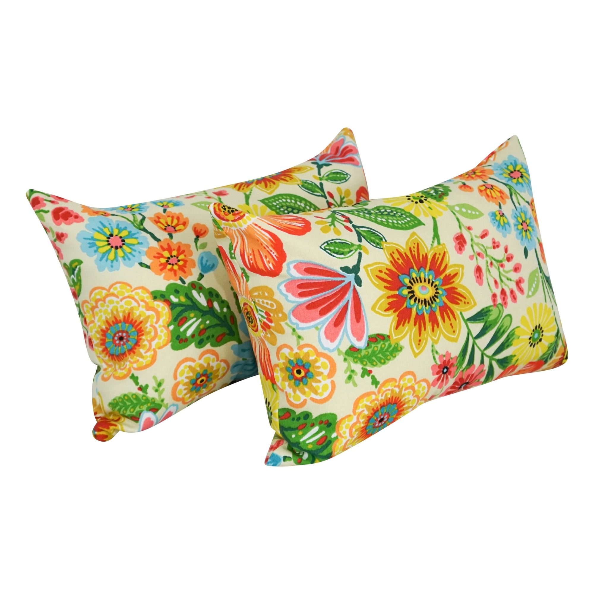 19-inch by 11-inch Outdoor Throw Pillows (Set of 2, Multiple Patterns) - 19 x 11
