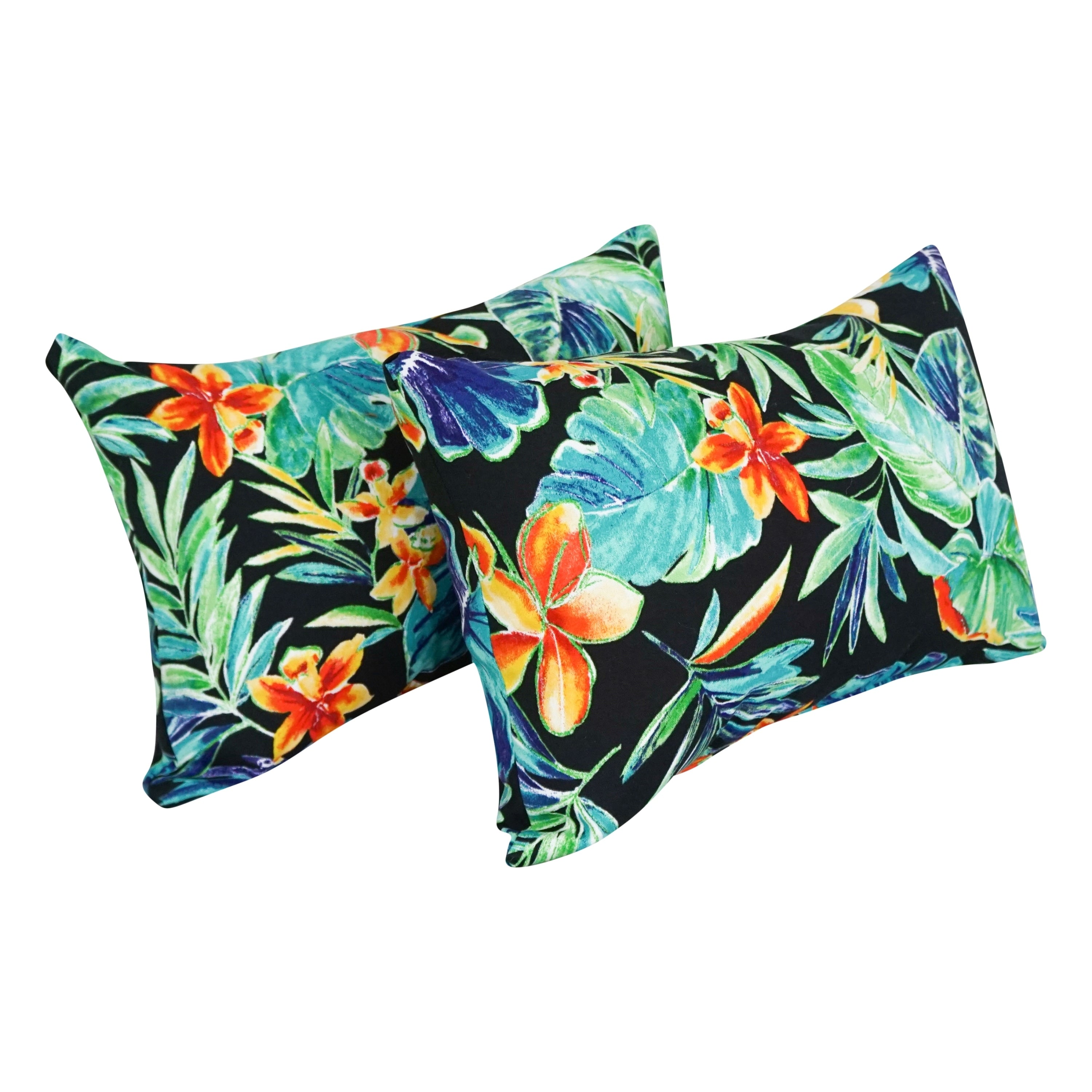 Coussins d'extérieur 19 x 11 pouces (lot de 2, motifs variés) - 19 x 11