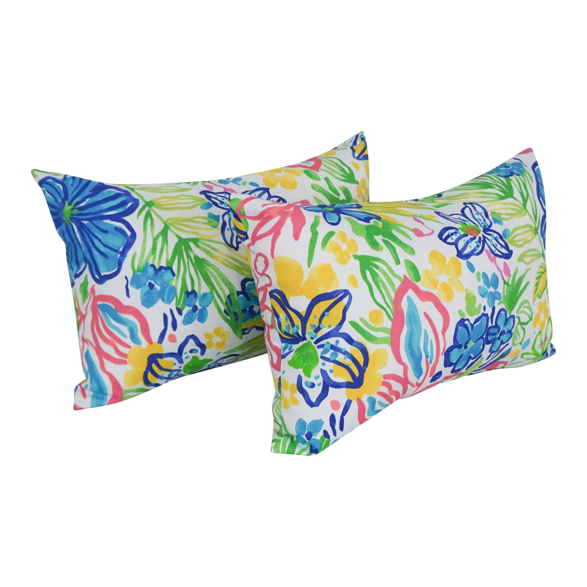 19-inch by 11-inch Outdoor Throw Pillows (Set of 2, Multiple Patterns) - 19 x 11