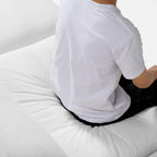 Canapé sectionnel et pouf Tender Wabi-Sabi blanc en forme de L