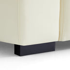 Canapé sectionnel en cuir en forme de L de style piano