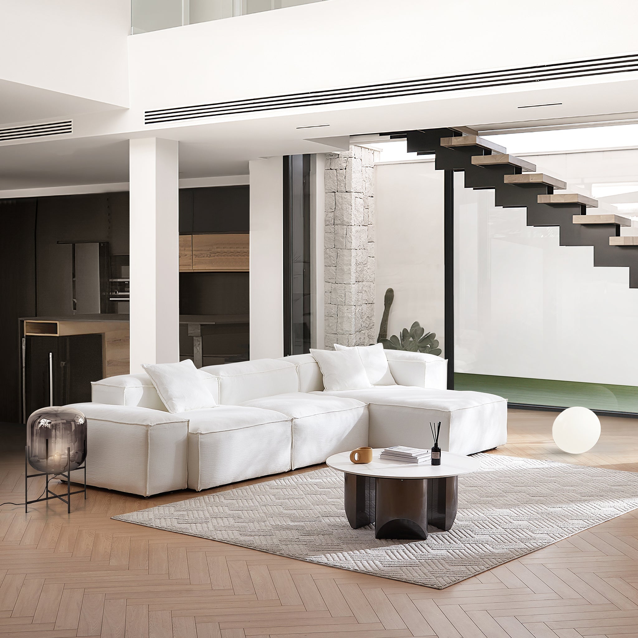 Canapé sectionnel modulaire Freedom kaki