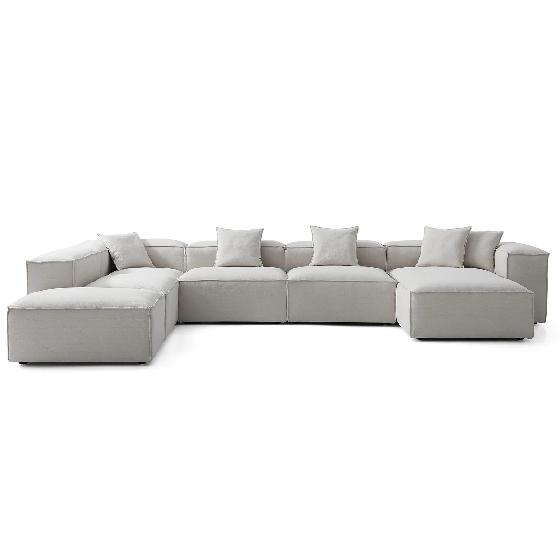 Canapé sectionnel modulaire Freedom kaki à extrémité ouverte