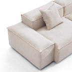 Canapé d'angle modulaire gris Freedom