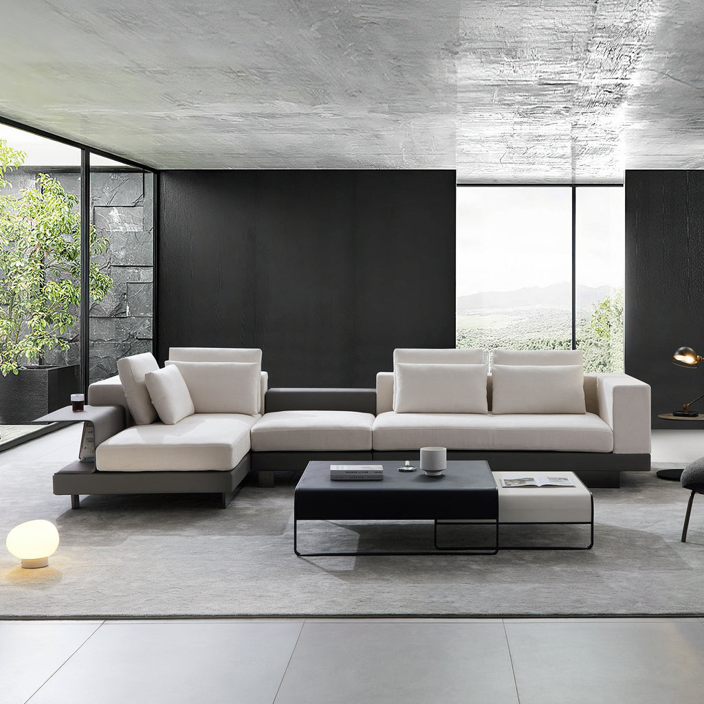 Connery Minimalist Blue Sectional