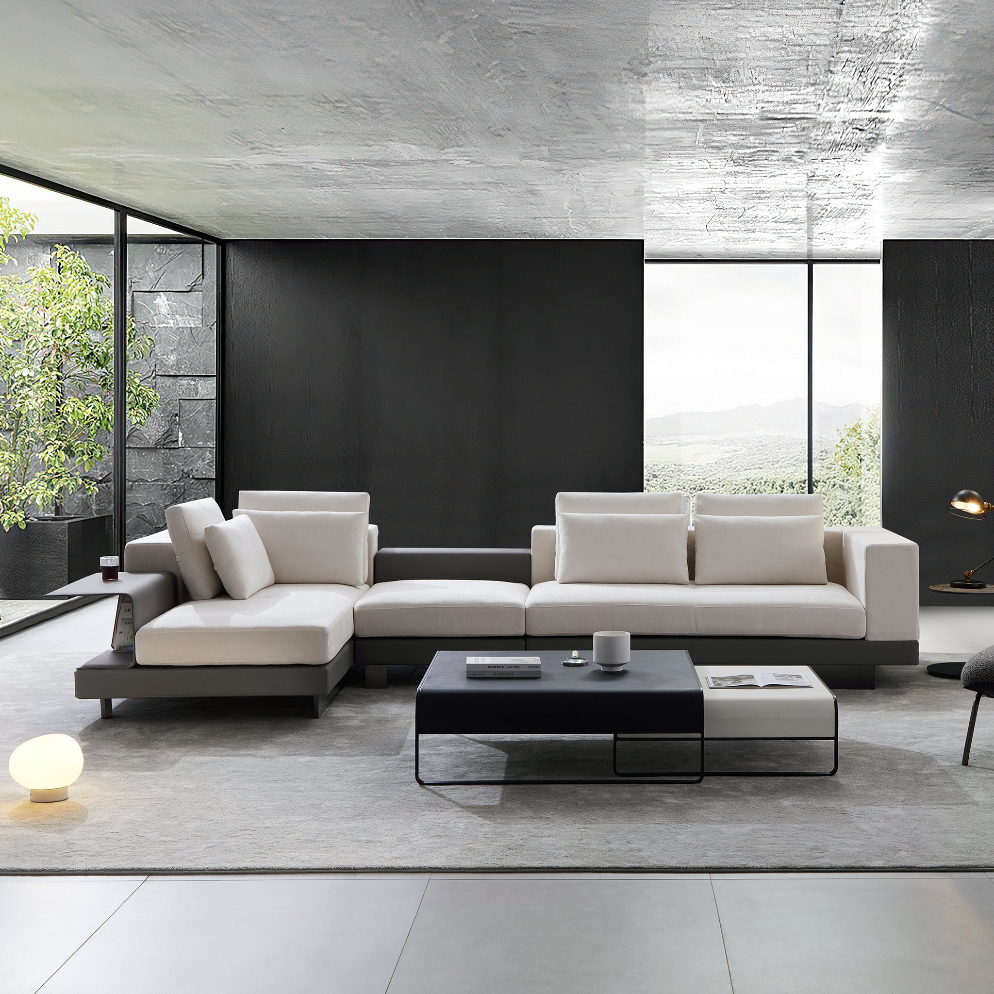 Connery Minimalist Blue Sectional