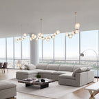 Canapé sectionnel et pouf Tender Wabi-Sabi blanc en forme de L