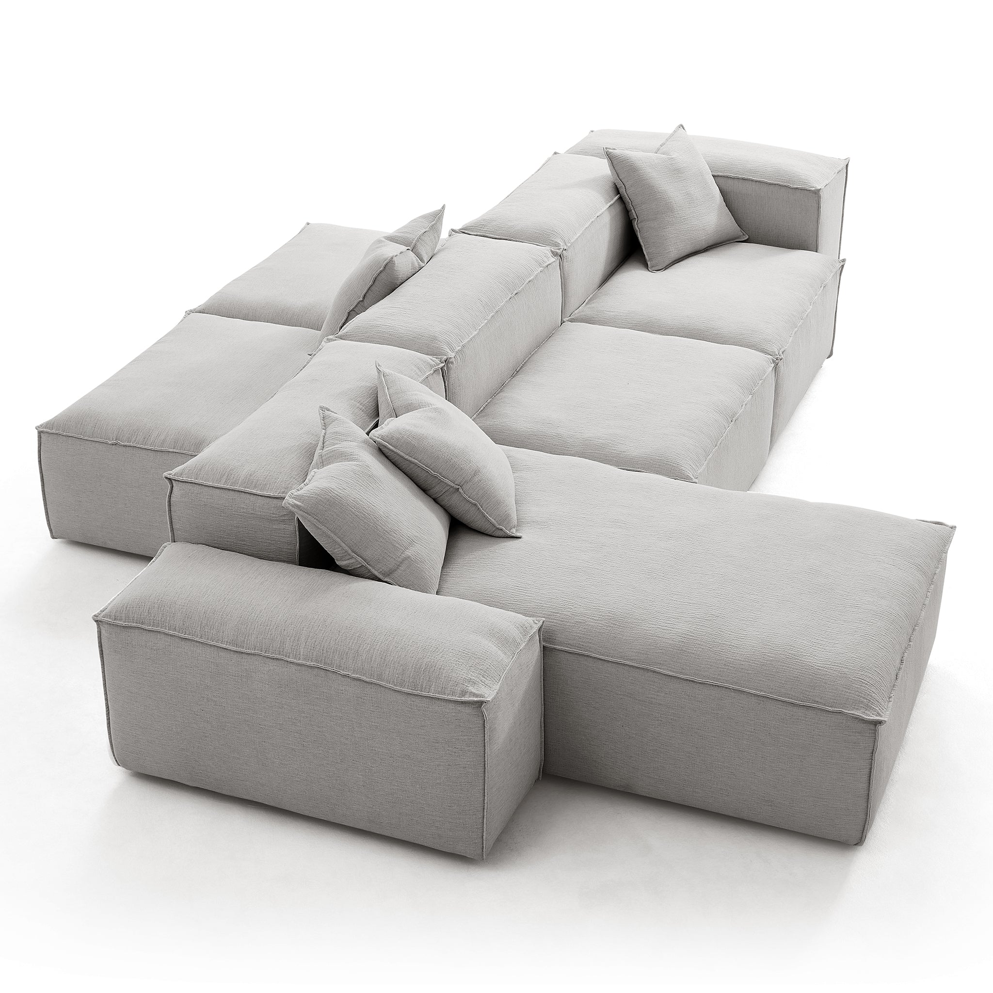 Freedom Modular Khaki Double-Sided Sectional Sofa
